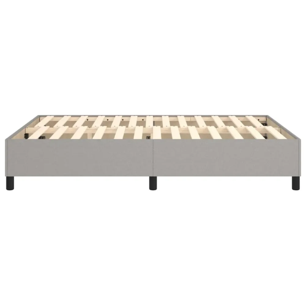 Sommier à lattes sur pieds cadre de lit 140x190 cm tissu gris évident TDL0207200