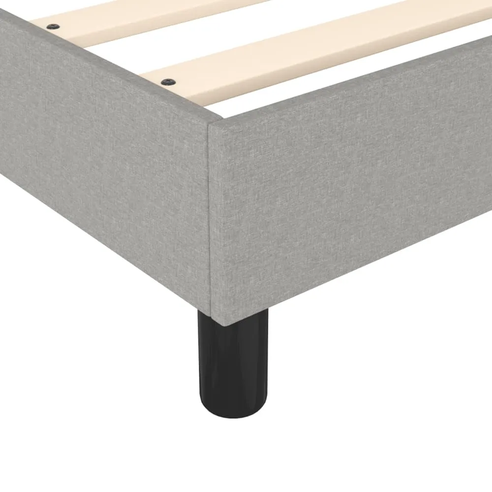 Sommier à lattes sur pieds cadre de lit 140x190 cm tissu gris évident TDL0207200