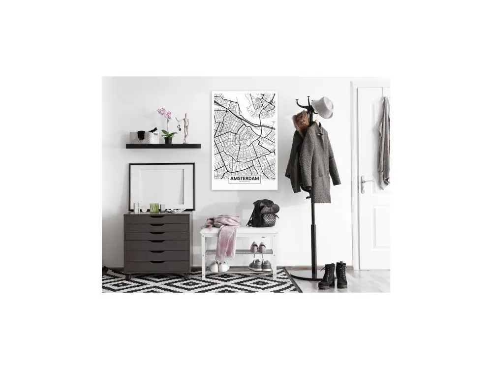 Tableau Cartes du monde Map Amsterdam (1 Part) Vertical : Taille - 40 x 60 cm