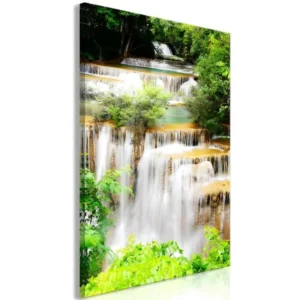 Tableau Paradise Waterfall (1 Part) Vertical : Taille - 60 x 90 cm