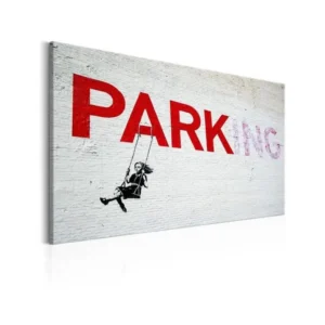 Tableau Parking Girl Swing Banksy : Taille - 60 x 40 cm