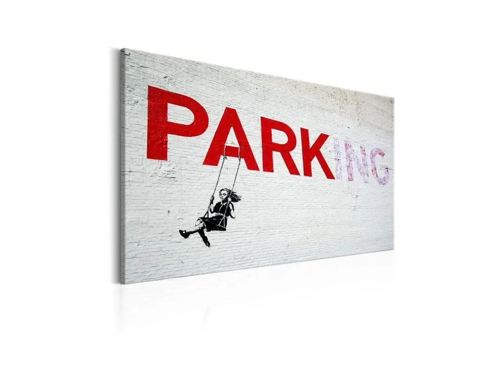 Tableau Parking Girl Swing Banksy : Taille - 60 x 40 cm