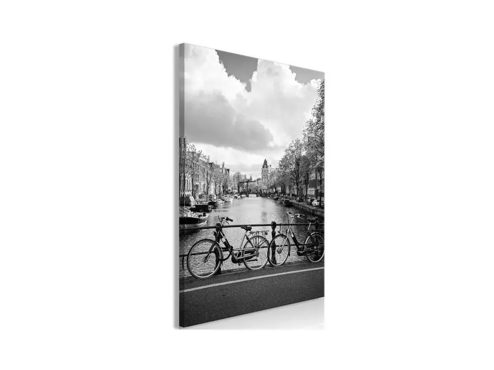 Tableau Villes Bikes On Bridge (1 Part) Vertical : Taille - 60 x 90 cm