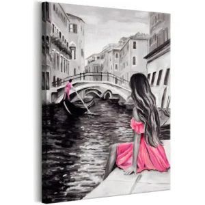 Tableau Villes Woman Venice (1 Part) Vertical : Taille - 60 x 90 cm