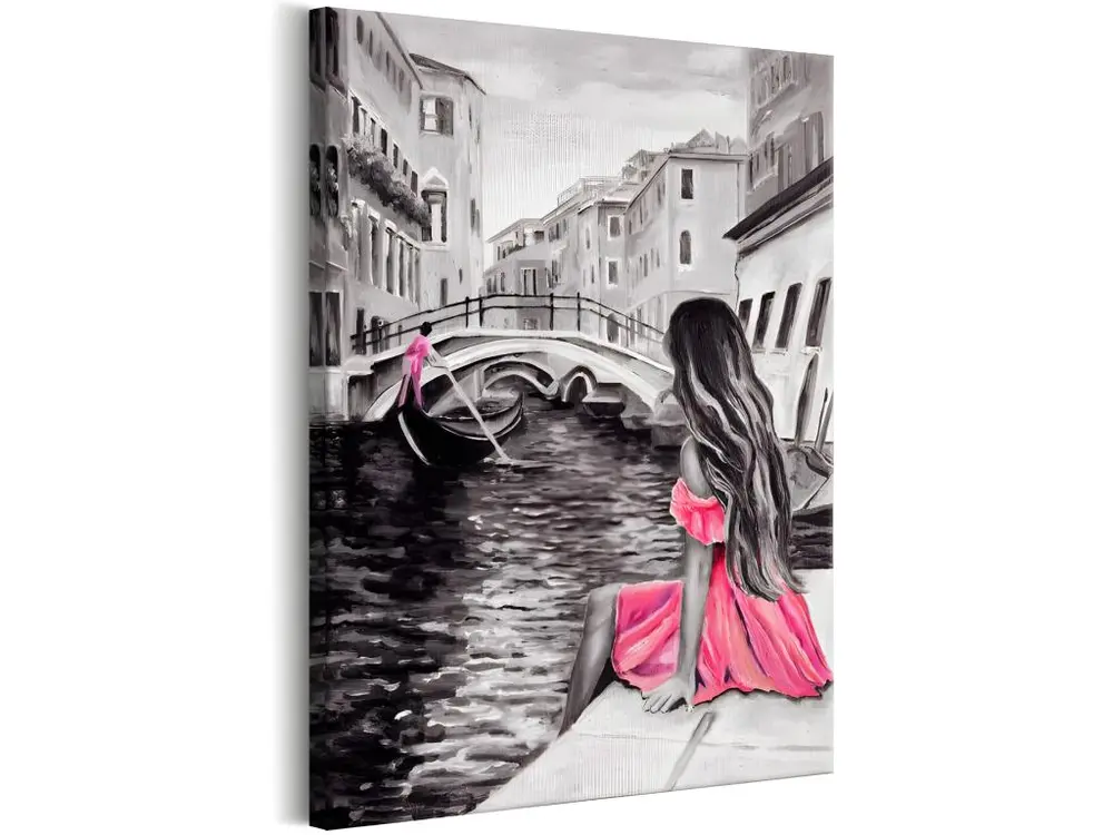 Tableau Villes Woman Venice (1 Part) Vertical : Taille - 60 x 90 cm