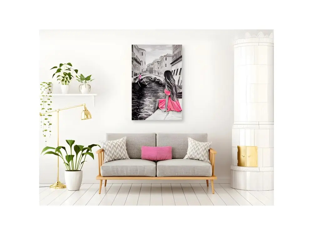Tableau Villes Woman Venice (1 Part) Vertical : Taille - 60 x 90 cm
