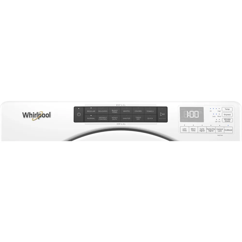 Whirlpool Sécheuse électrique de capacité 7,4 pi cu avec commandes tactiles intuitives YWED560LHW