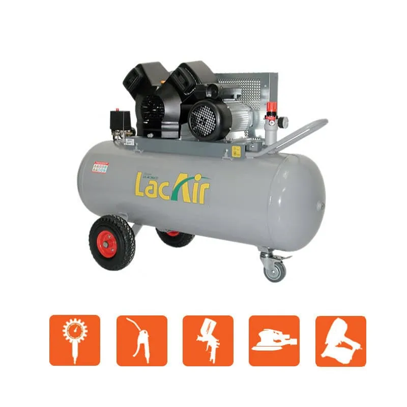 Compresseur courroie twinair 23/150 LACME pour remplacement d'amortisseurs