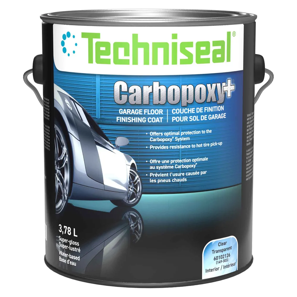Peinture métallisée Couche de finition pour sol de garage transparente Carbopoxy +, 3,78 L