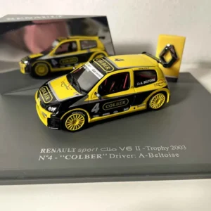 Renault Sport Clio V6 II - Trophy 2003 jaune et noire numéro 4 "COLBER" (coffret boite rectangle) - Tout-en-un Hobbies