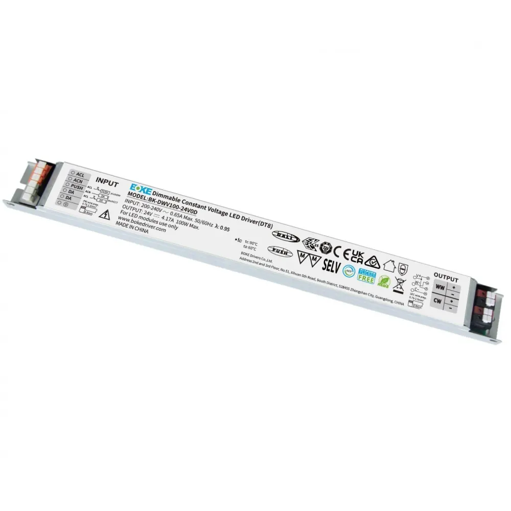 Alimentation LED BOKE 24V 150W Dimmable DALI/PUSH CCT 6.25A BK-DWV150