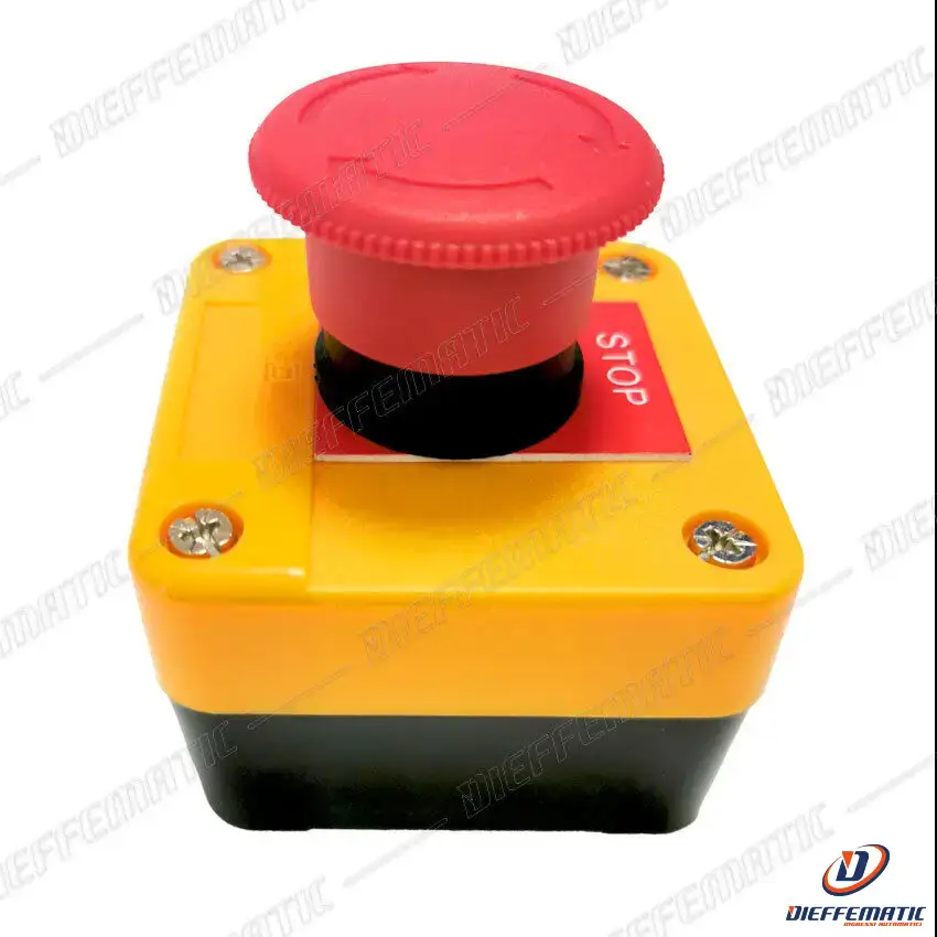 Pulsante Emergenza Rosso Per Automazione Cancello Con Blocco pour panne d'urgence
