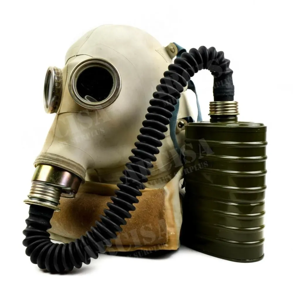 Ensemble exhaustif de filtres pour tuyau de masque à gaz militaire polonais SR 1 d'origine de l'époque soviétique