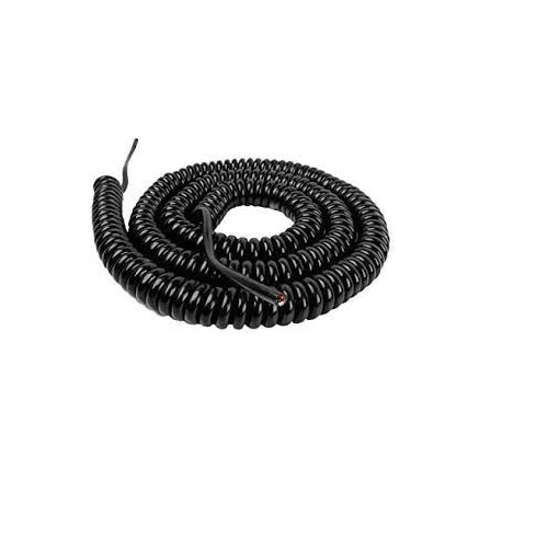 23 AWG 20C Unshielded FR PUR Retractable Coiled Communication Cable 300V 3ft Retracted, 15ft Prolongé