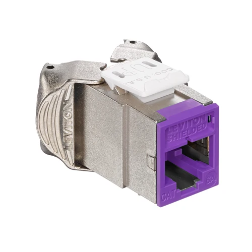 Leviton Cat 6A Shielded QUICKPORT Jack Pourpre 6ASJK-RP6