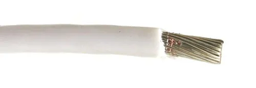 M22759/3-16-9 16 AWG White Nickel Plated Métal cuivre Conductor PTFE Glass Tape Cable