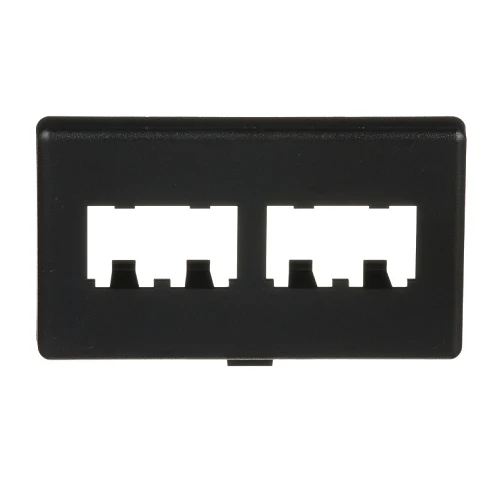 4 Port Mini-Com Herman Miller Modulaire Furniture Faceplate Flat ABS CFFPHM4BL