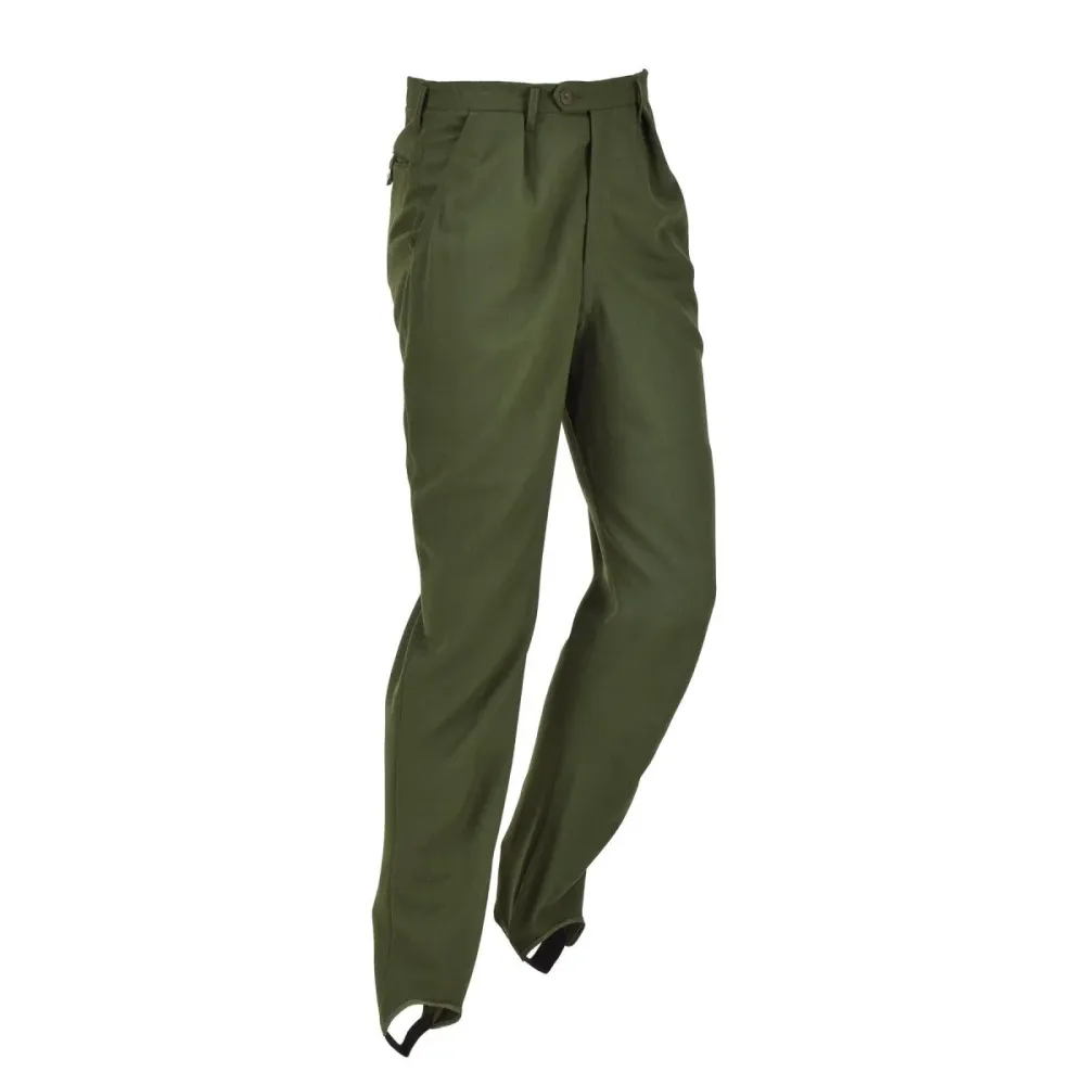 Pantalon militaire suédois d'origine, pantalon vert à plis sur le devant, pantalon à étriers NEUF