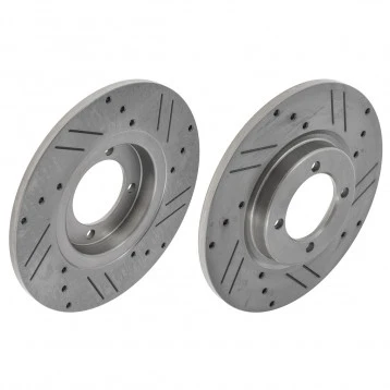 BRAKE DISC, CROSS DRILLED, PAIR