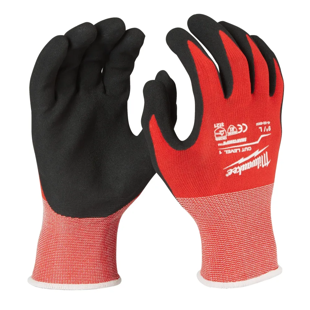 Filet de sécurité Gants de protection anti-coupure Milwaukee – Classe – 9/L