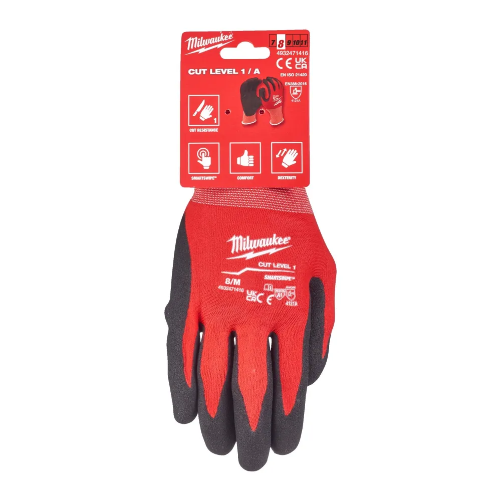Gants anti-coupure Milwaukee classe - 8/M - 1 paire Facile à installer