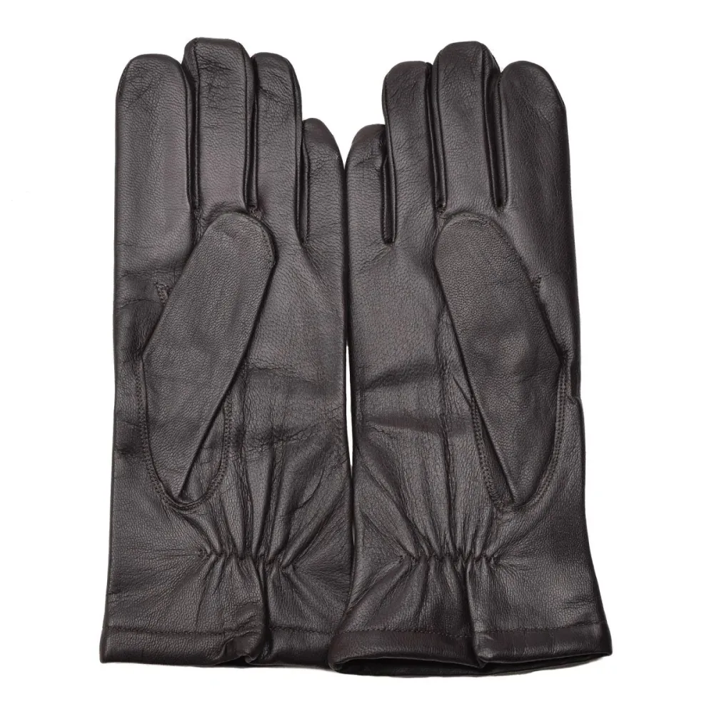 Gants d'hiver en cuir marron chauds et froids de l'armée tchèque d'origine, coupe ajustée et décontractée, NEUF - Conforme...