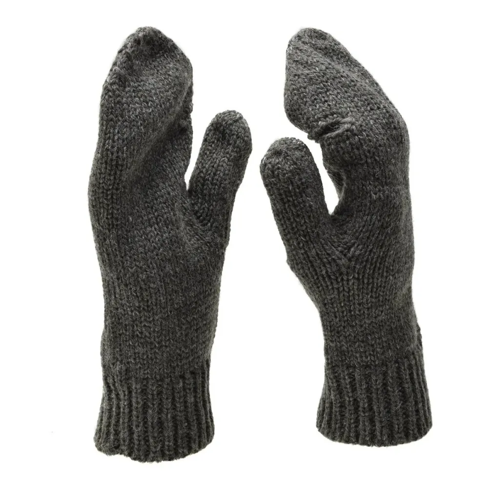 Gants en laine grise véritable de l'armée suisse, mitaines respirantes et chaudes pour la neige et le hivernal