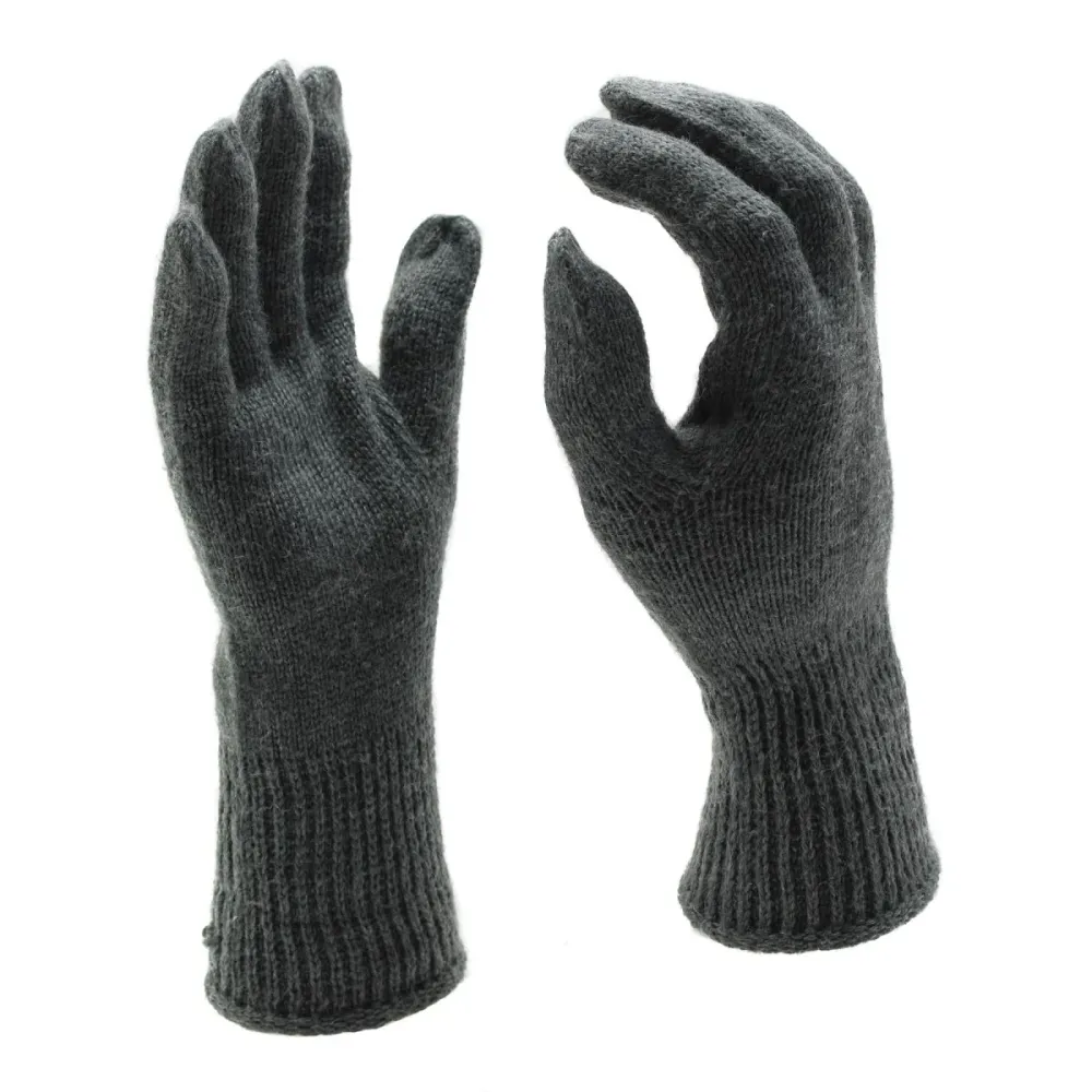 Gants de tir d'hiver militaires suisses originaux tricotés avec doigt à gâchette gris avec Système de verrouillage
