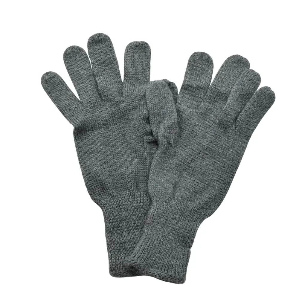 Gants de tir d'hiver militaires suisses originaux tricotés avec doigt à gâchette gris avec Système de verrouillage
