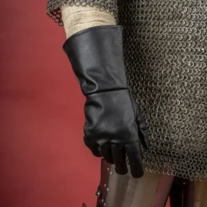 Historical Simili-cuir Gloves Black