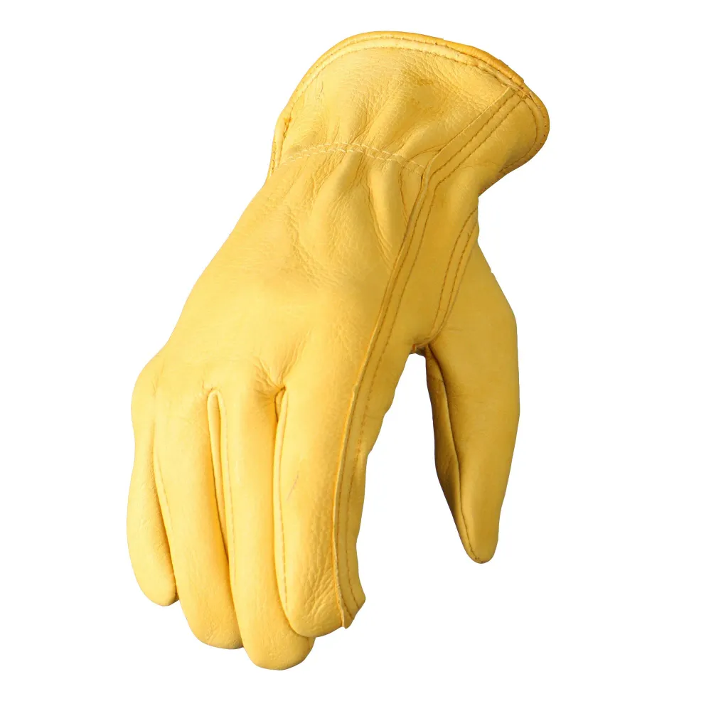 Hot Leathers GVD1012 Gold Deerskin Simili-cuir Driving Gloves