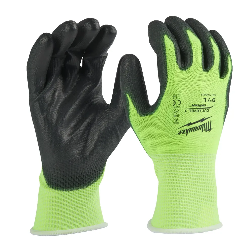 MILWAUKEE® Gants Hi-Vis anti-coupure niveau - Taille 9/L Taille Universelle