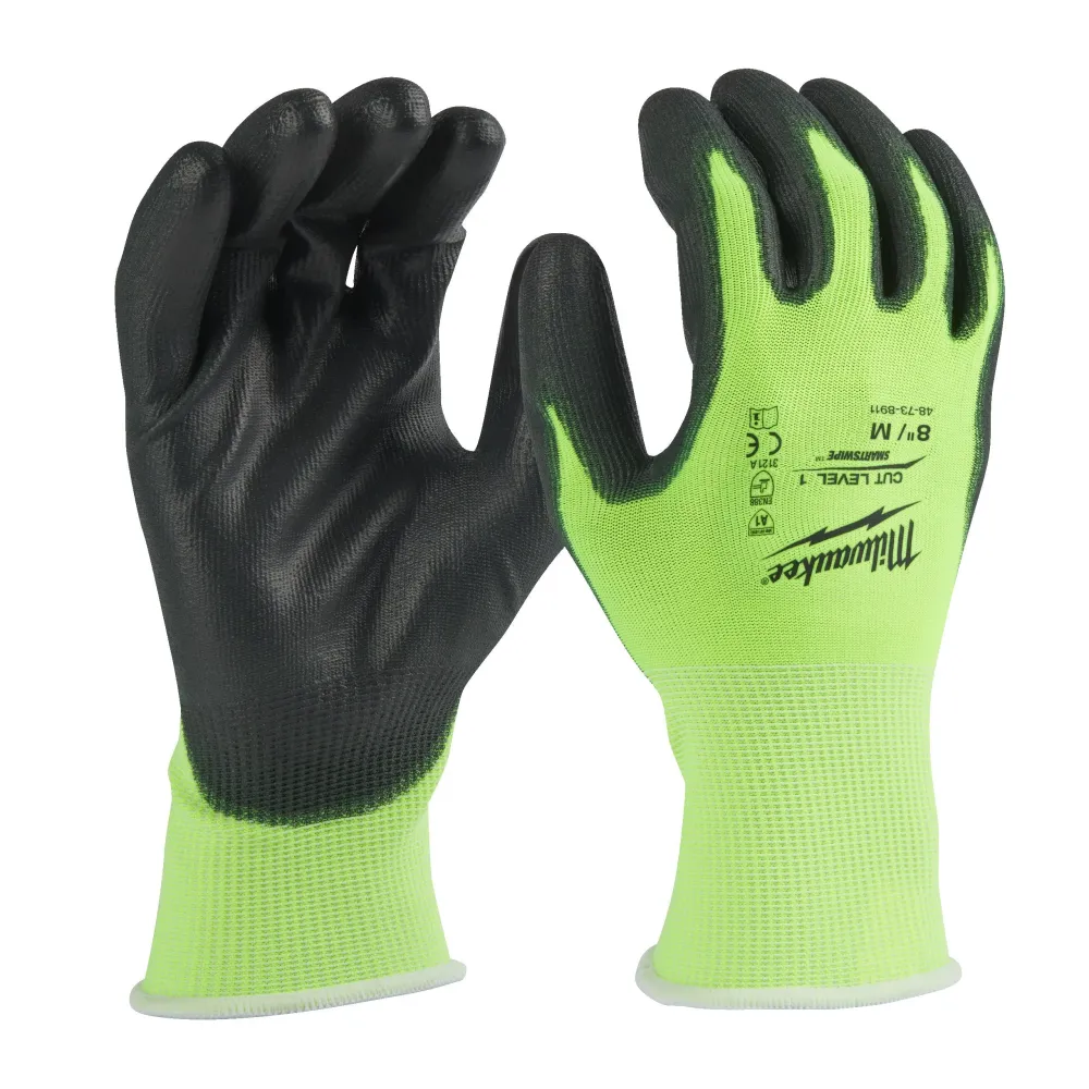 Professionnel MILWAUKEE Gants Hi-Vis Cut - 8/M - 1 paire