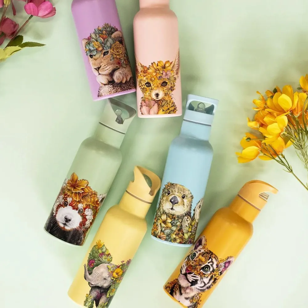Étui de selle Maxwell & Williams Wild Planet 500ml Panda Bottle Vert olive