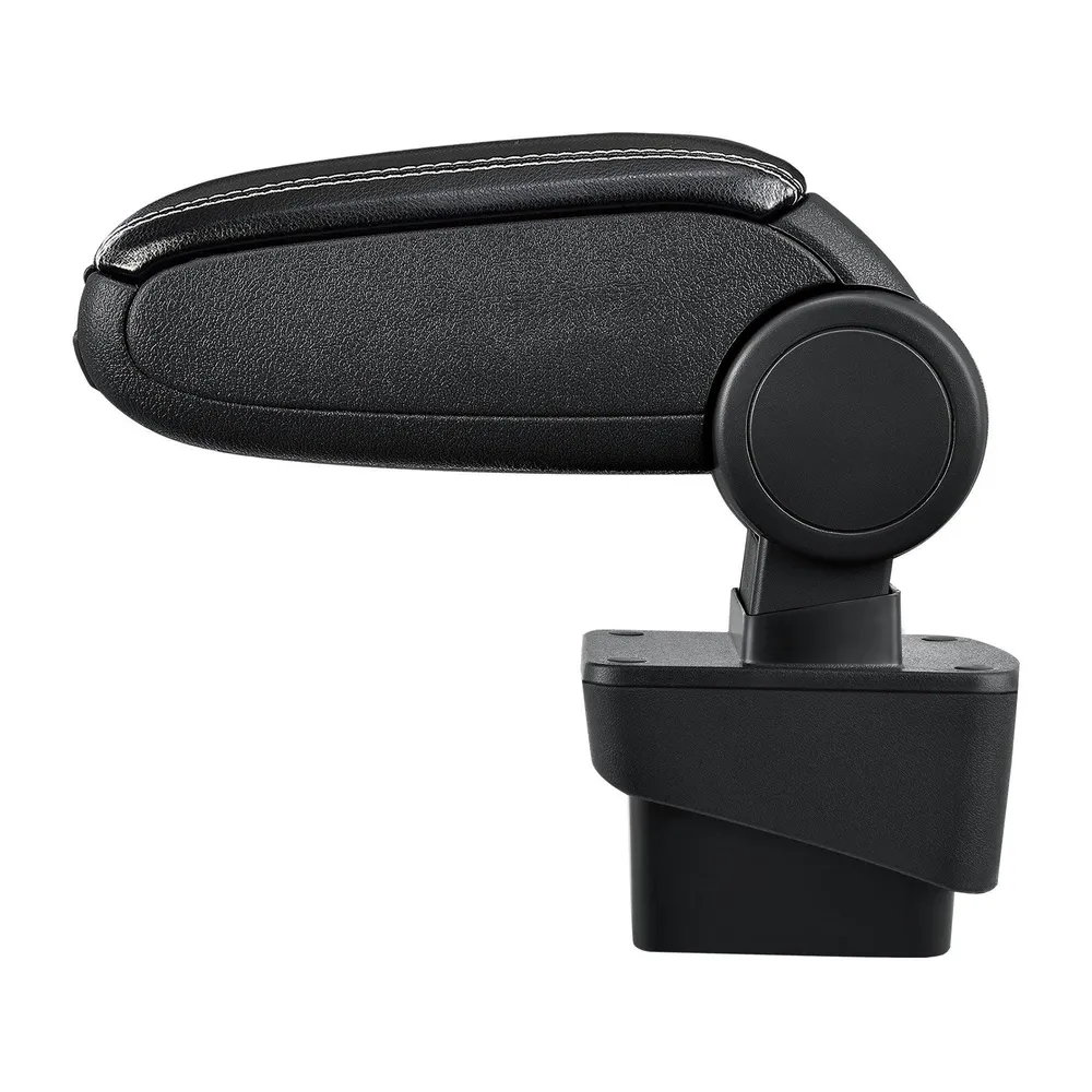 Accoudoir central pour Audi A1 (8X) avec compartiment rembourré cuir-synthétique noir avec des coutures blancs 03_0000356