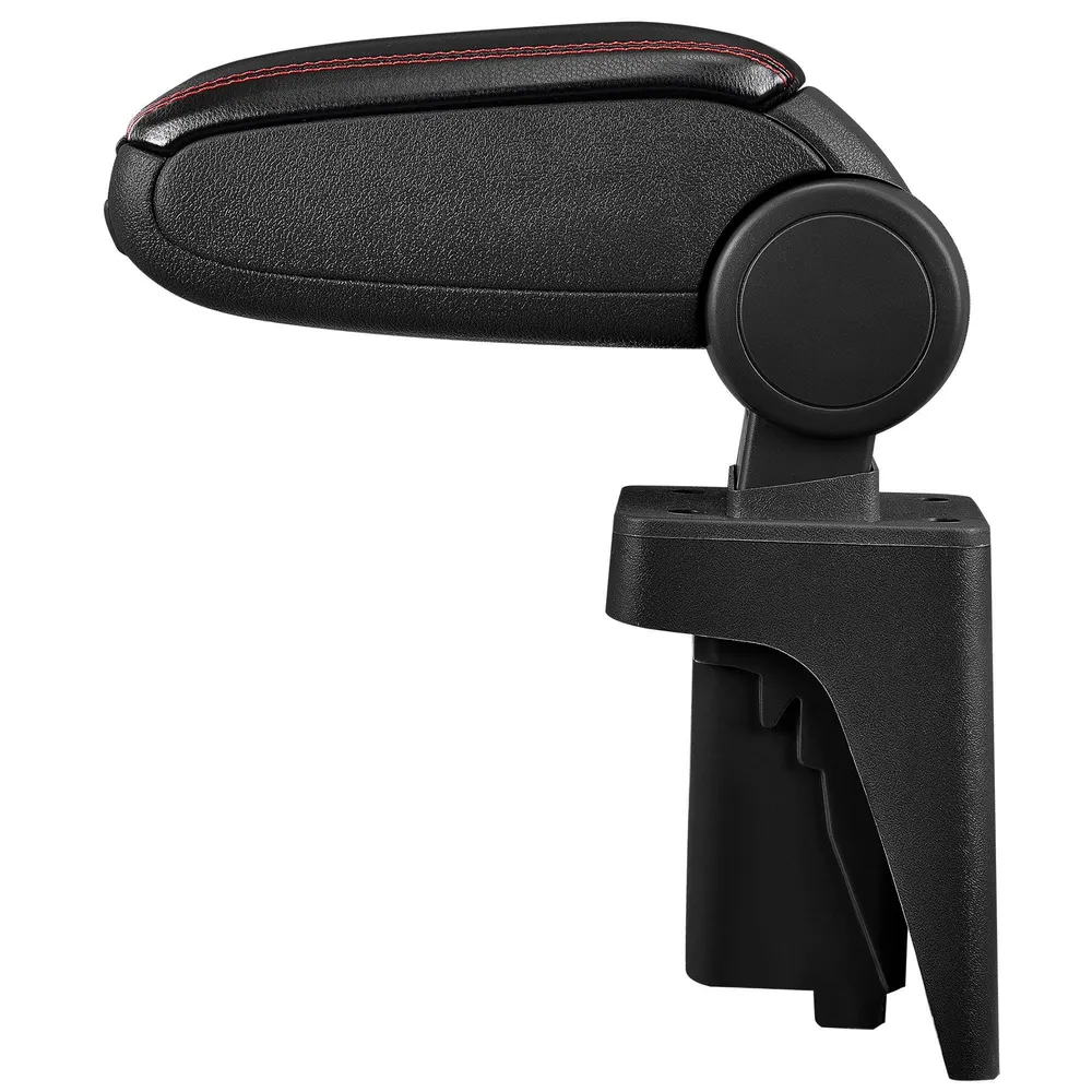 Accoudoir central pour Audi A3 S3 8P avec compartiment rembourré cuir-synthétique noir avec des coutures rouges 03_0000370