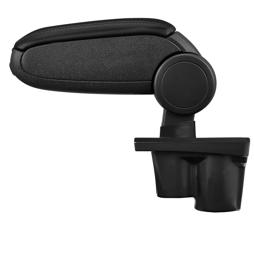 Accoudoir central pour Opel Adam avec compartiment rembourré cuir-synthétique noir avec des coutures noirs 03_0000540