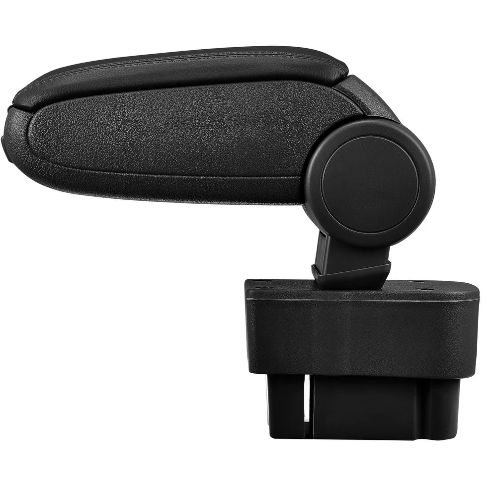 Accoudoir central pour Opel Corsa D avec compartiment rembourré cuir-synthétique noir avec des coutures noirs 03_0000576