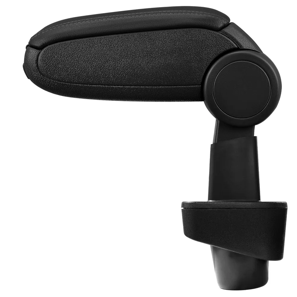Accoudoir central pour Renault Clio III avec compartiment rembourré cuir-synthétique noir avec des coutures noirs 03_0000637