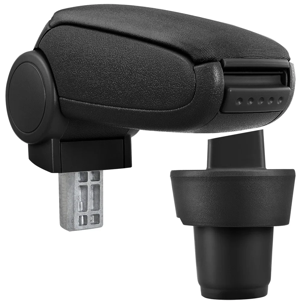 Accoudoir central pour Seat Mii avec compartiment rembourré textile noir 03_0000680