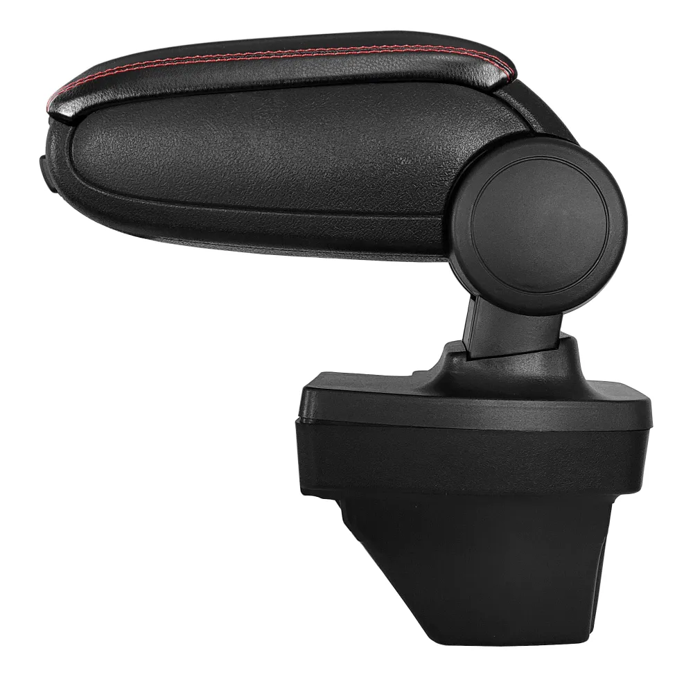 Accoudoir central rembourré pour renault clio V / Clio 5 similicuir noir avec coutures rouges 03_0008852