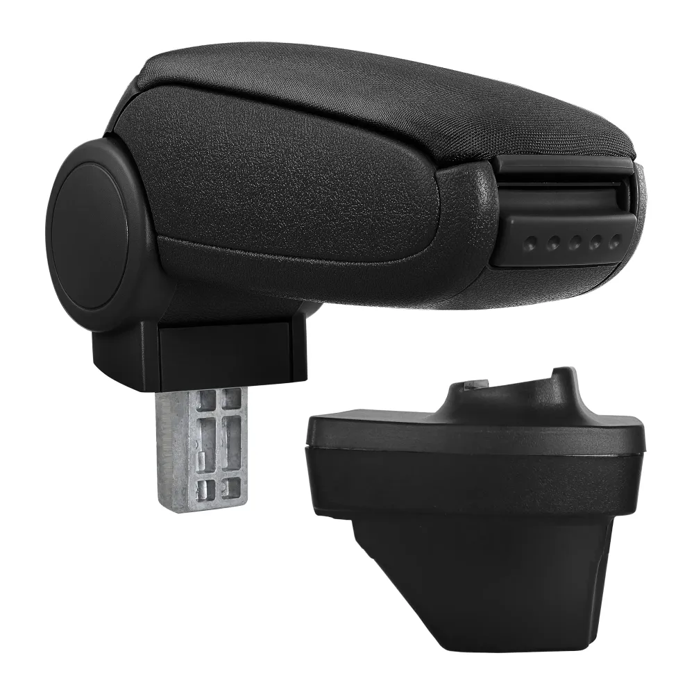 Accoudoir central rembourré pour renault Clio V / Clio 5 textile noir avec coutures noires 03_0008853