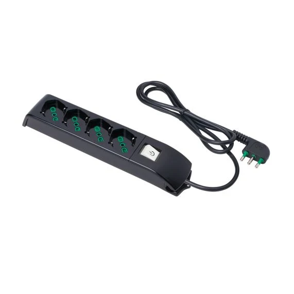 MULTIPRESA 1.5MT 3G1 S17 4P40 CON INTERRUTTORE NERO FANTON 410101