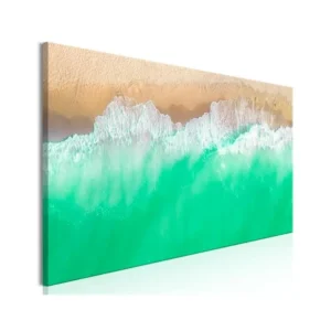 Tableau Coast (1 Part) Narrow Vert êt : Taille - 150 x 50 cm
