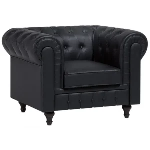 Armchair CHESTERFIELD Faux En cuir Black