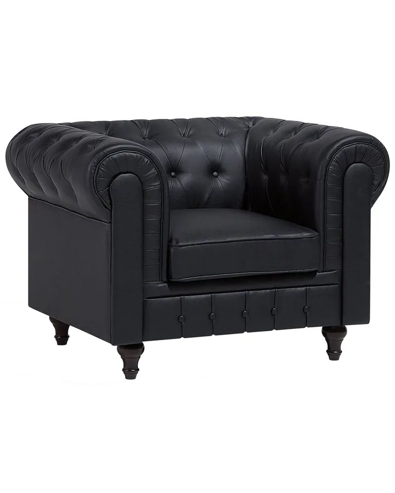 Armchair CHESTERFIELD Faux En cuir Black