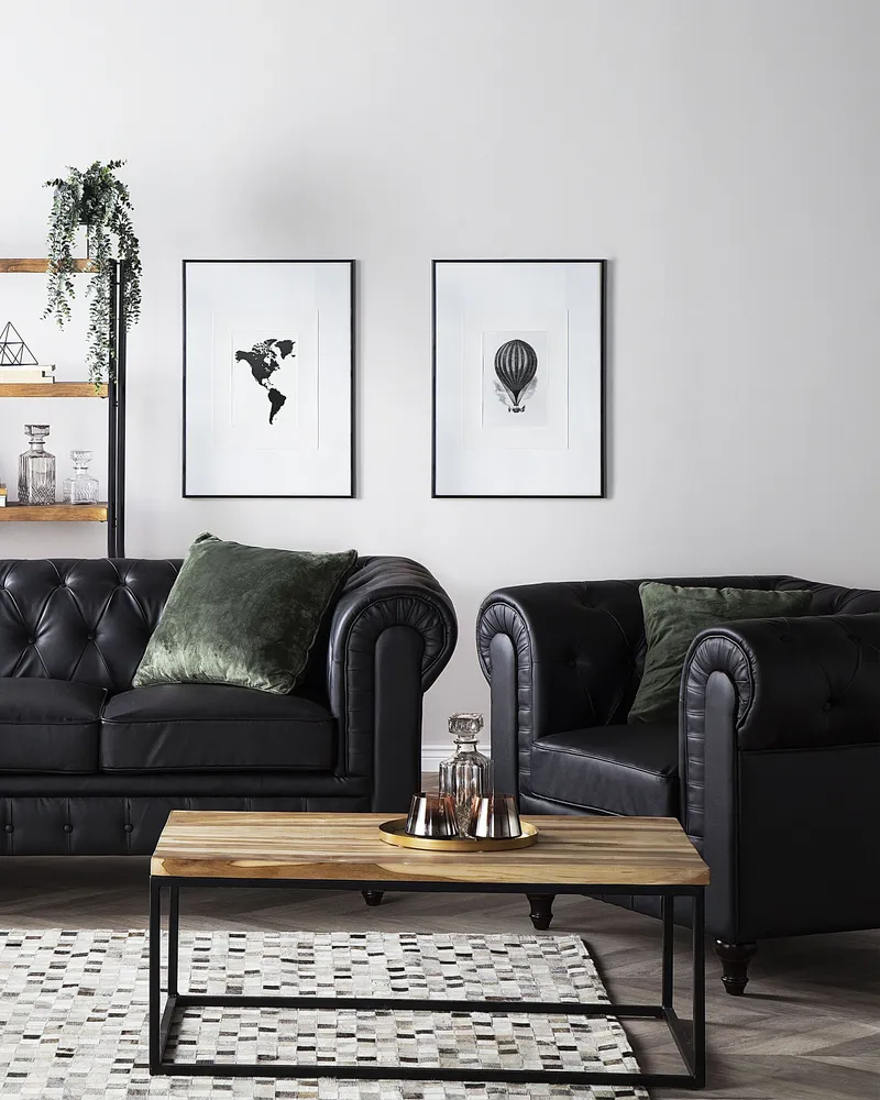 Armchair CHESTERFIELD Faux En cuir Black