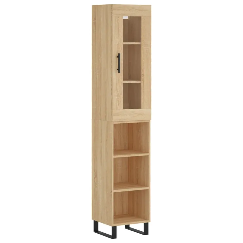 Buffet bahut commode armoire meuble de rangement organisateur cuisine salle de séjour salon haut sonoma 34,5 x 34 x 180 cm...