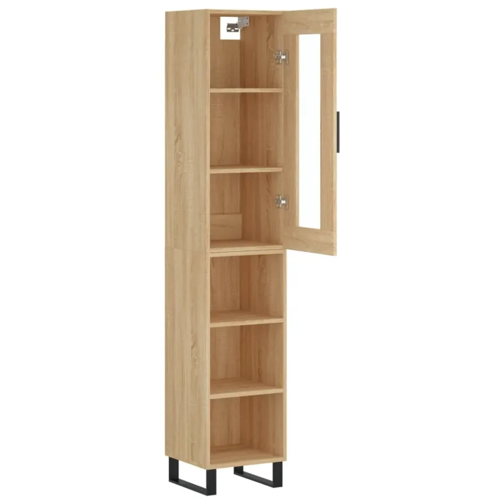 Buffet bahut commode armoire meuble de rangement organisateur cuisine salle de séjour salon haut sonoma 34,5 x 34 x 180 cm...