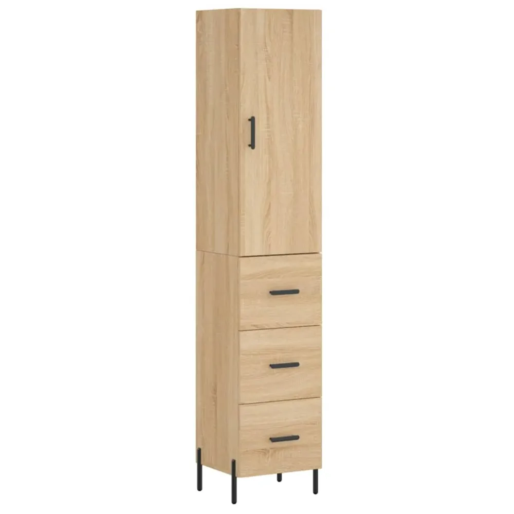Buffet bahut commode armoire meuble de rangement organisateur cuisine salle de séjour salon haut sonoma 34,5 x 34 x 180 cm...
